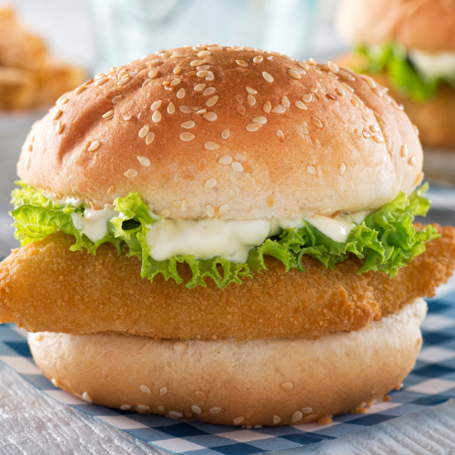 Fish Burger with Fries