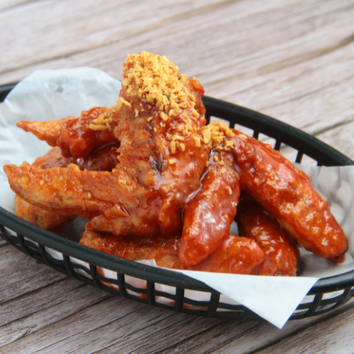 5 Spicy wings and Fries